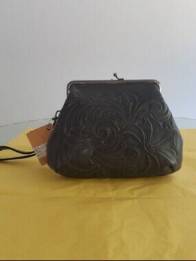 Patricia Nash Embossed Floral Kiss-Lock Coin Purse SAFFLOWER BLUE
